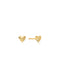 14kt Gold Heart Stud Earrings